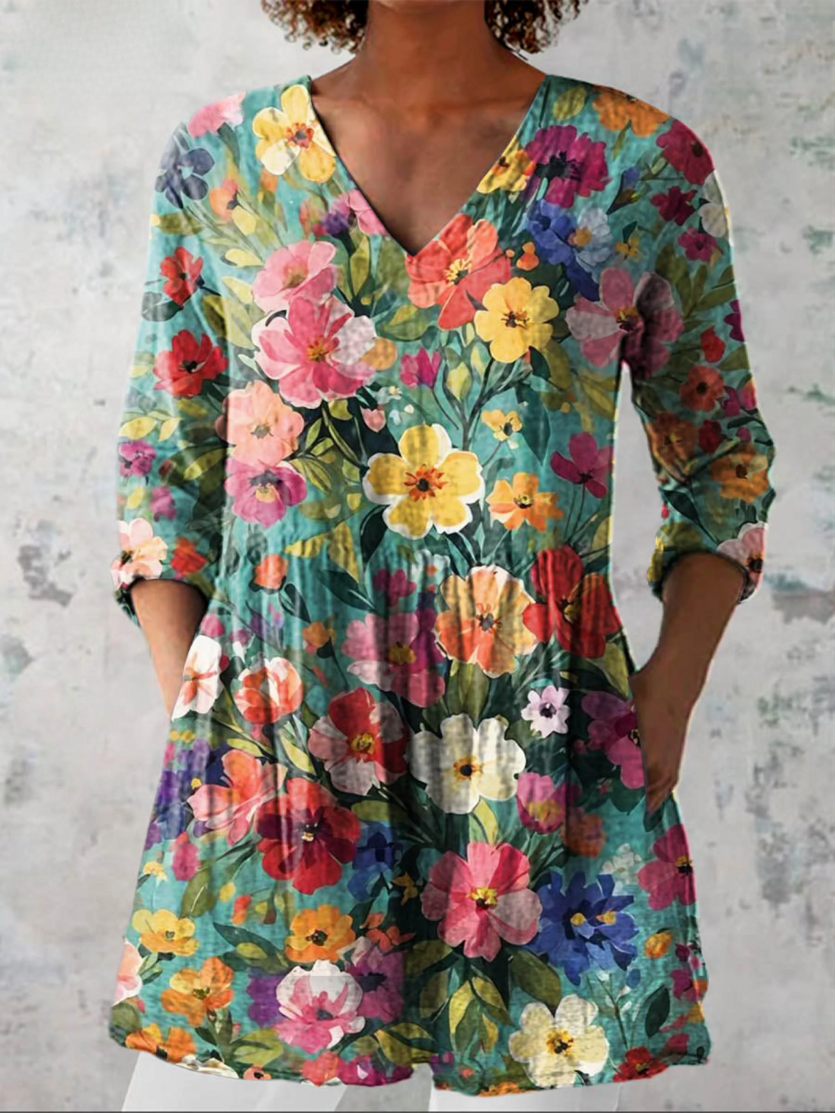 Nora | Blusa Longa com Decote em V Elegante