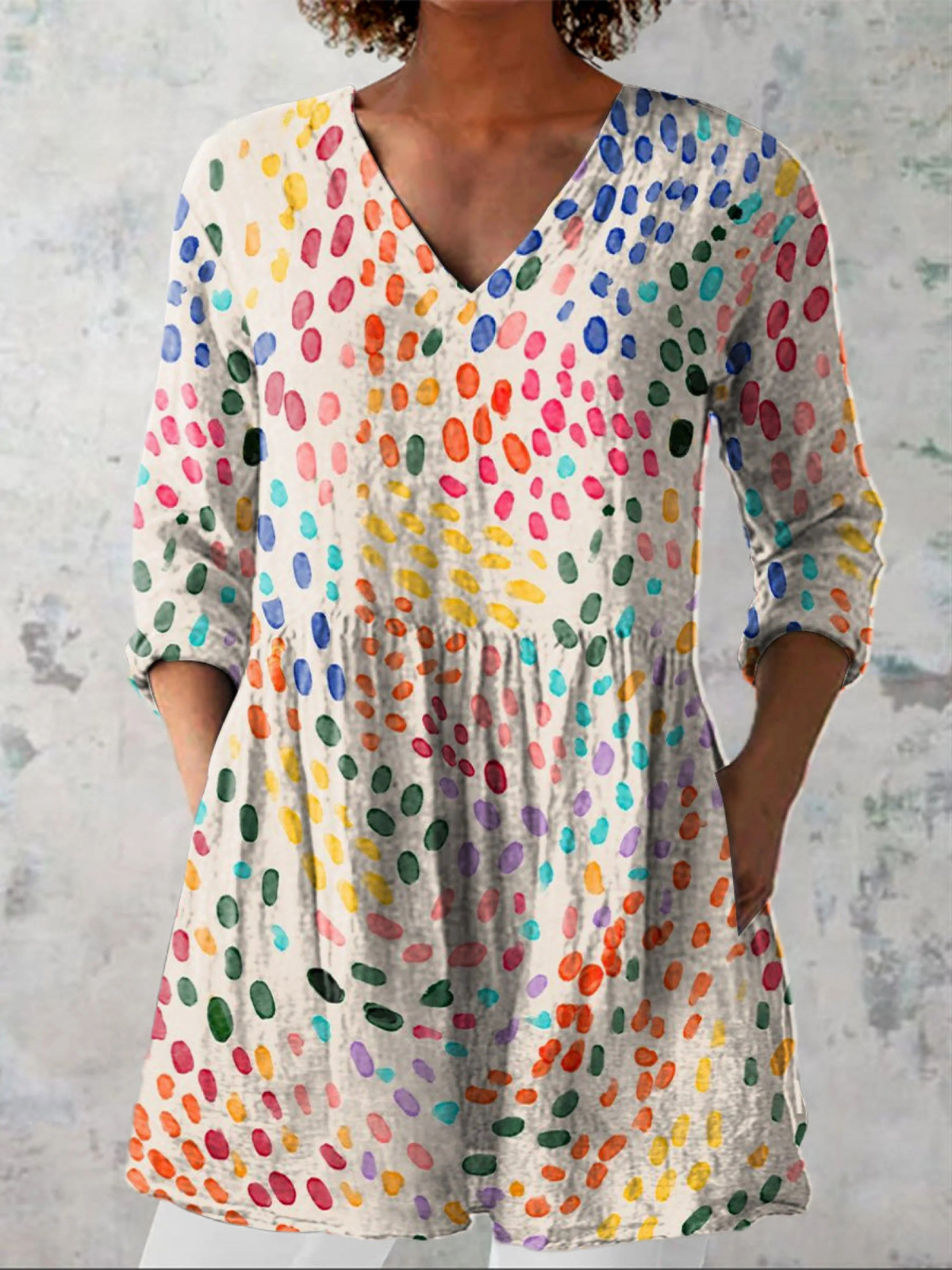 Pauline | Blusa Longa com Decote em V Elegante