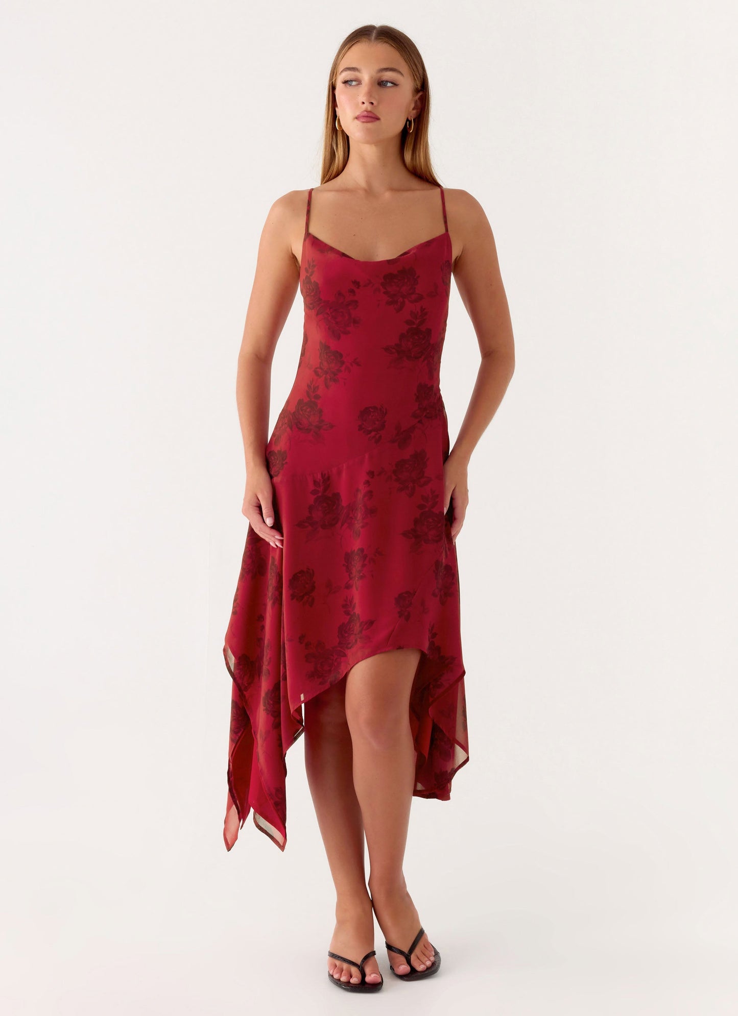 Jasiel Midi Dress - Cherry Pink