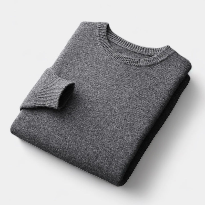 João - Jersey de punto con cuello redondo en mezcla de tejidos