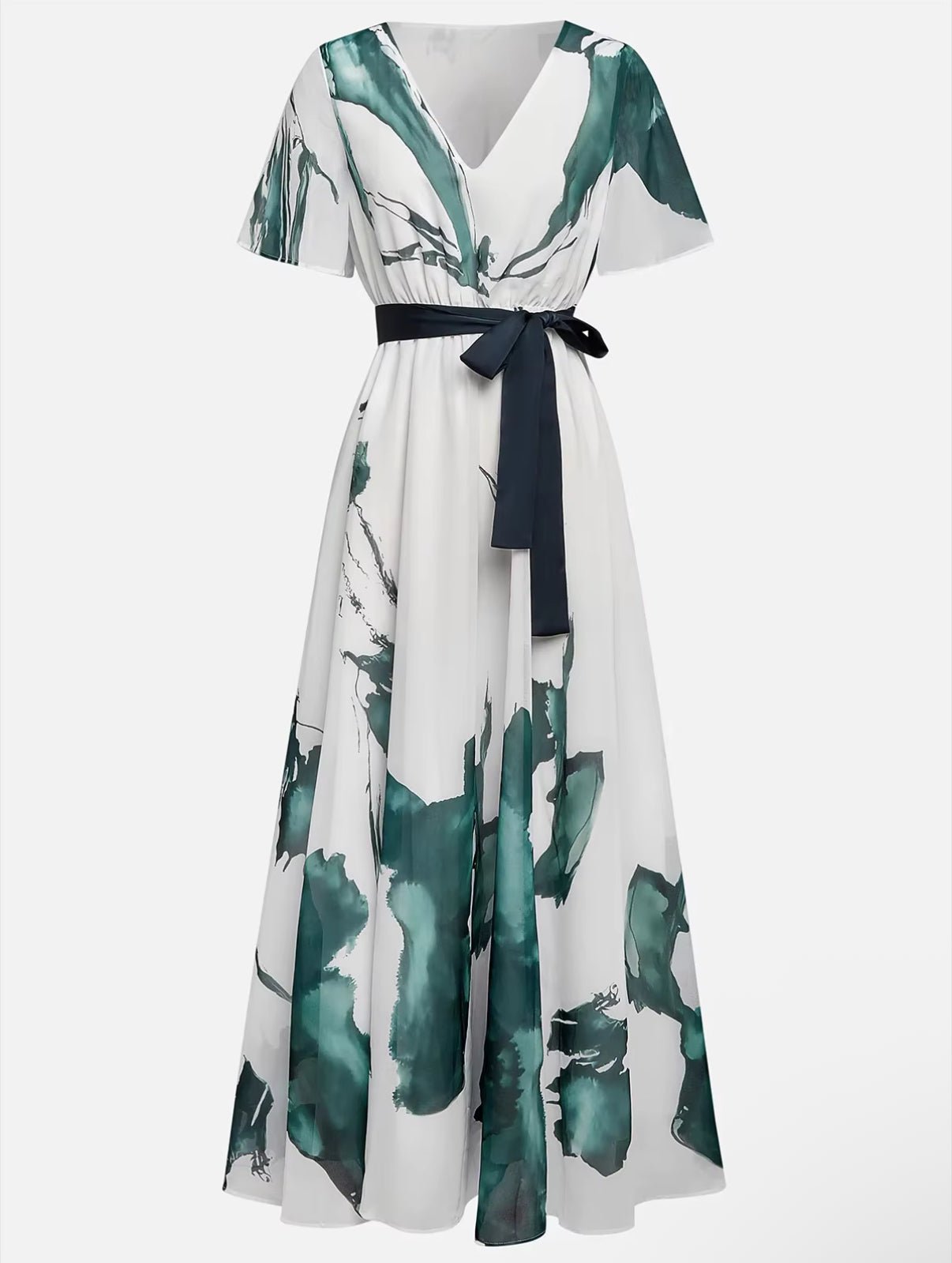 Vanessa - Vestido Longo com Estampa Aquarela