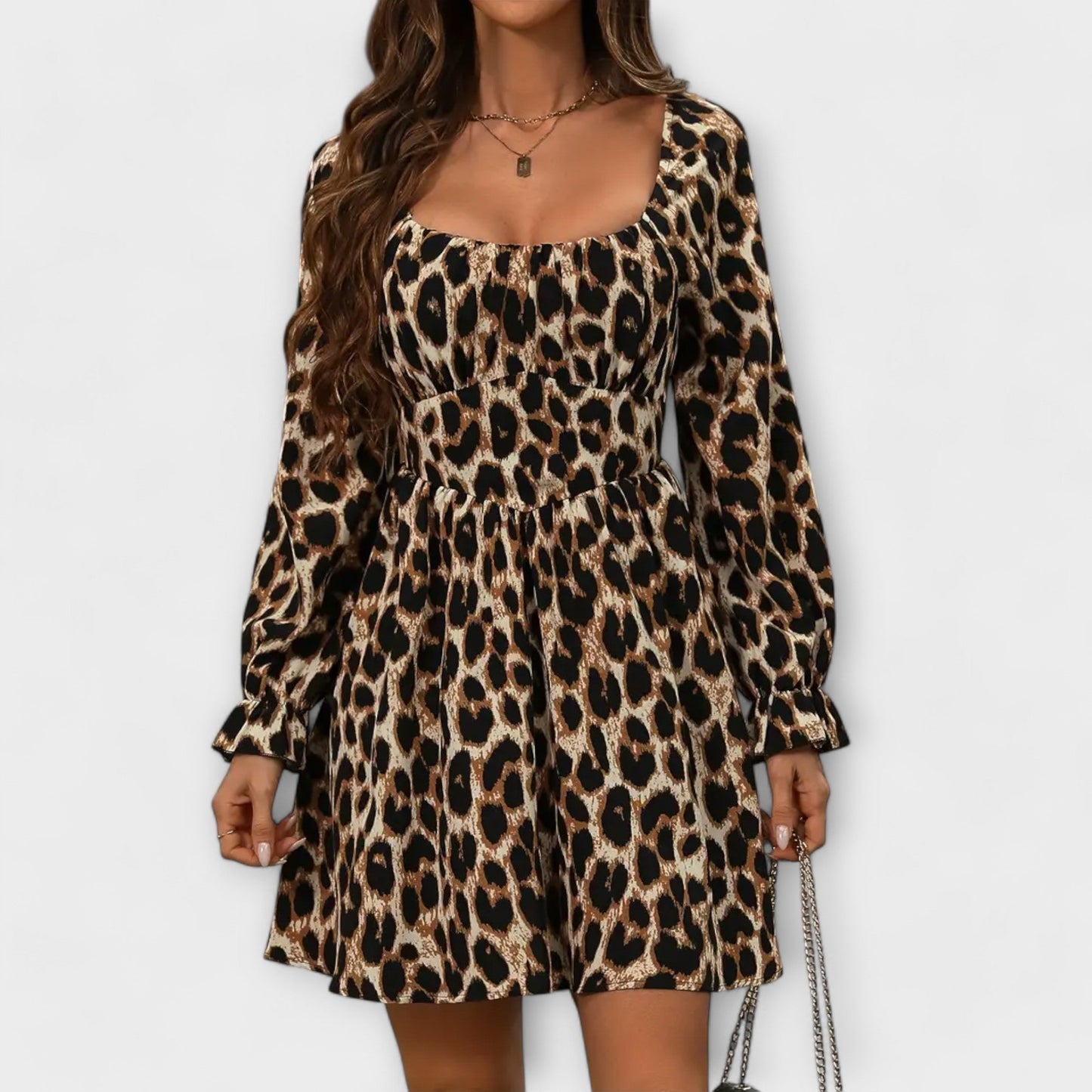 Vestido de Estampa de Leopardo