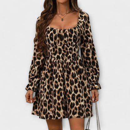 Vestido de Estampa de Leopardo