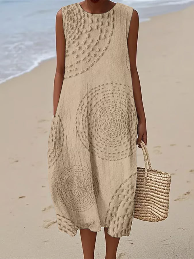 Ana - Vestido Maxi Texturizado Sem Mangas