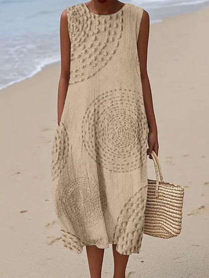 Ana - Vestido Maxi Texturizado Sem Mangas