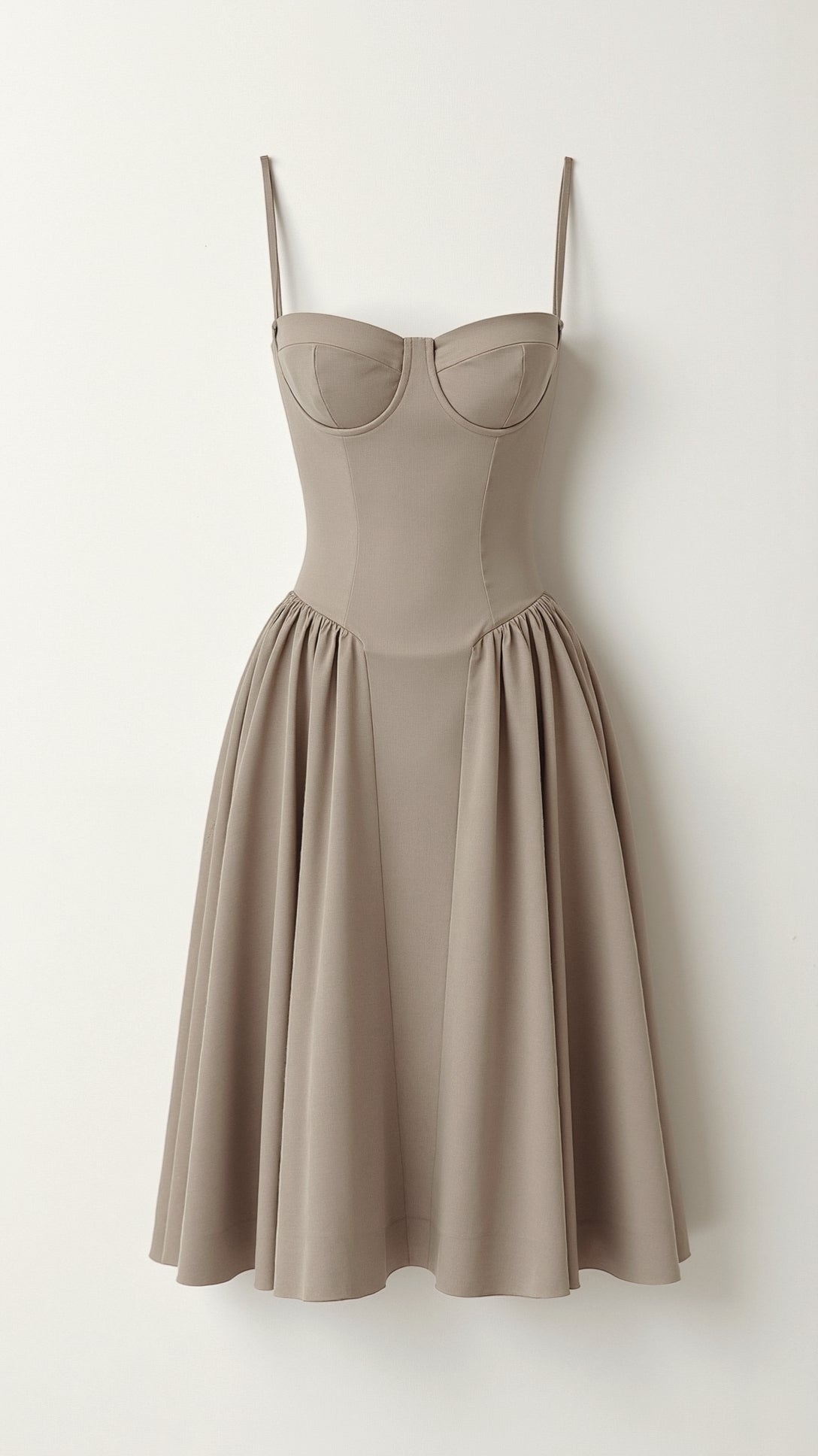 Odete - Midi Dress with Structured Bodice