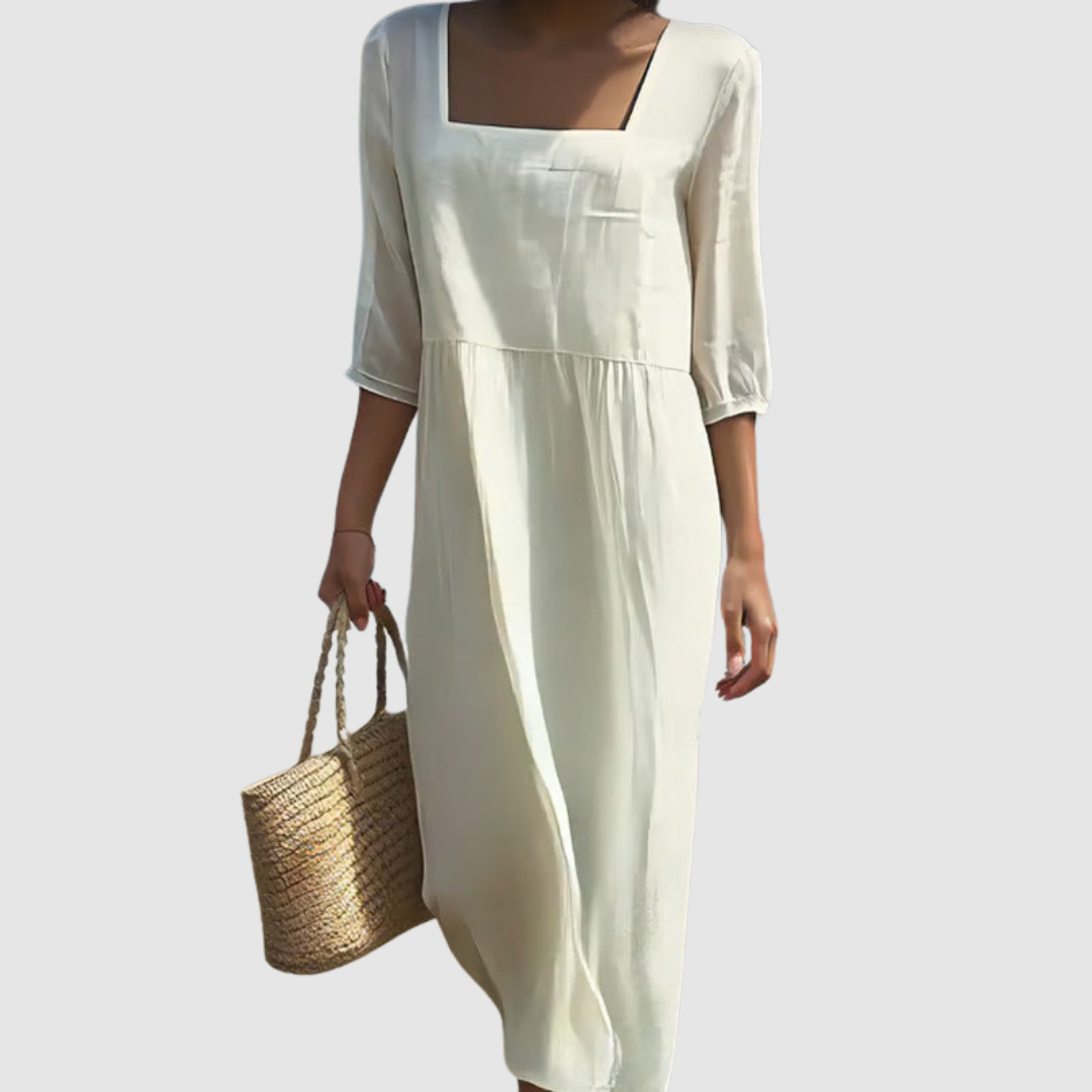 Nádia - Vestido Casual de Linho