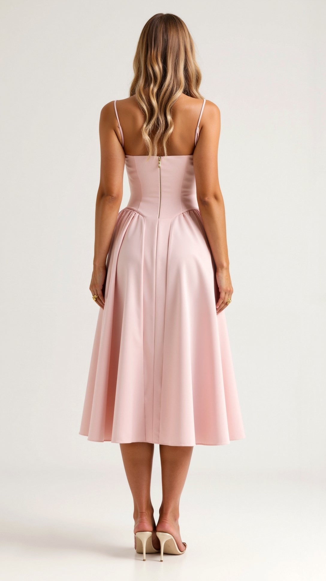 Odete - Midi Dress with Structured Bodice