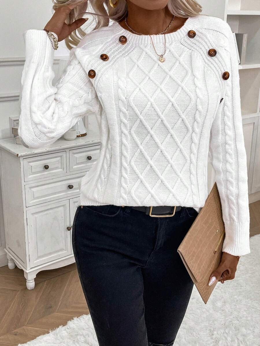 Francisca - Malha com Botões Camisola