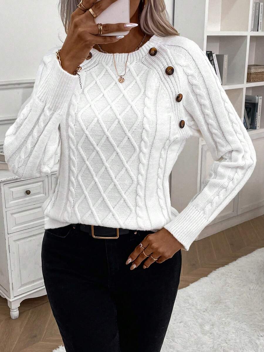 Francisca - Malha com Botões Camisola