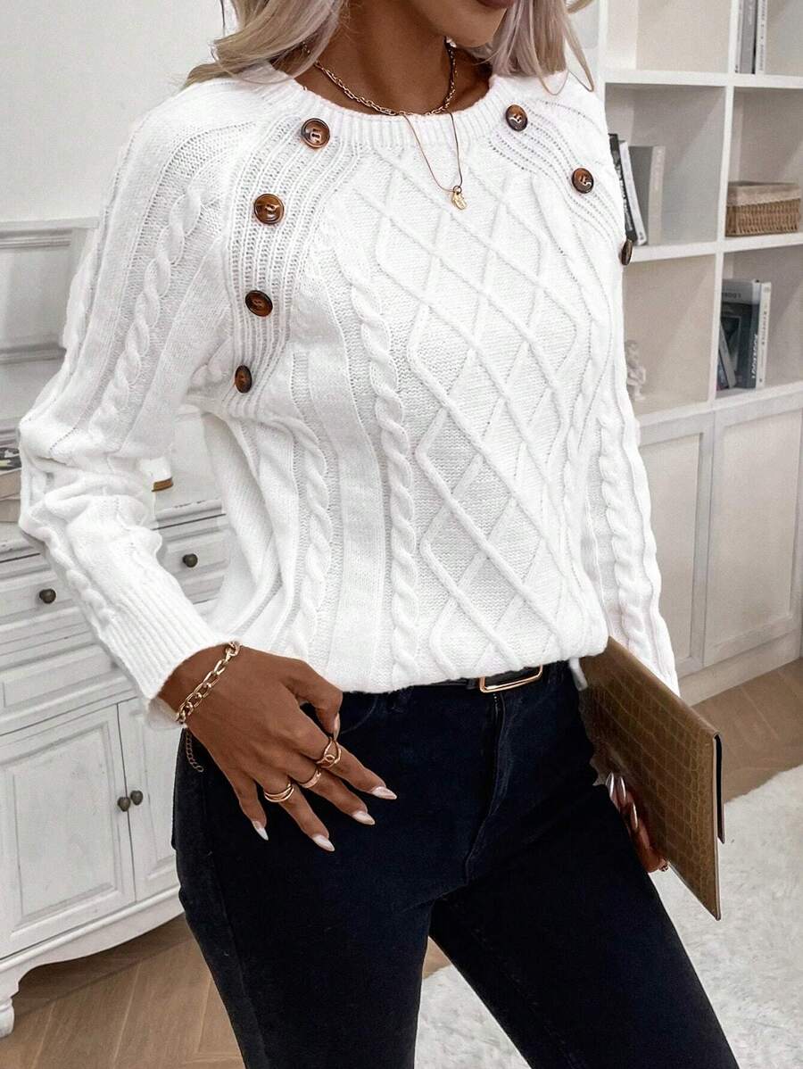Francisca - Malha com Botões Camisola
