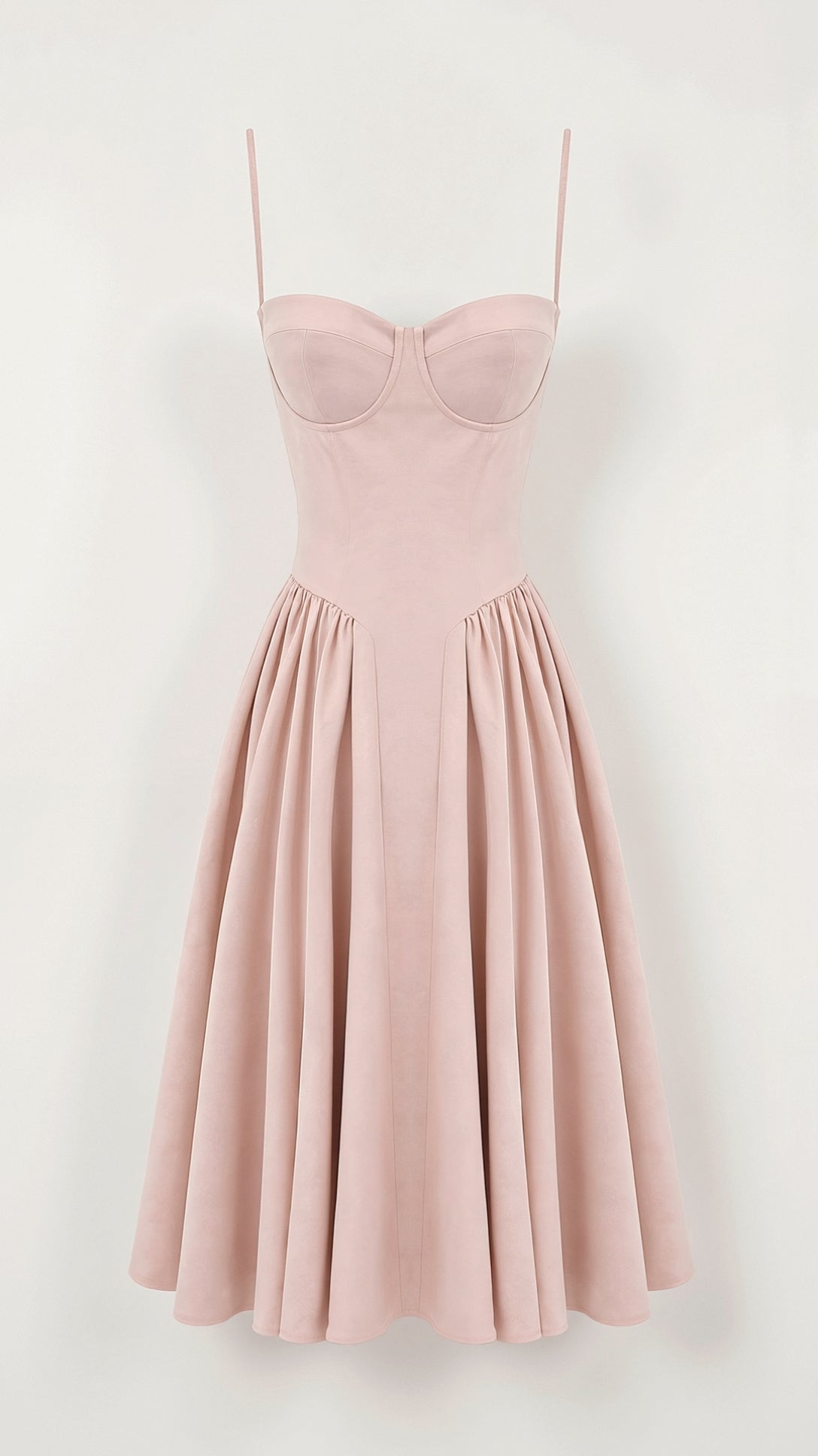 Odete - Midi Dress with Structured Bodice