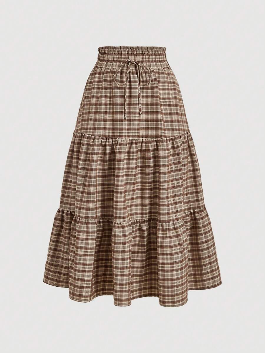 LEONOR. Saia Midi Evasê em Linho | Terracota | Estilo Boho Verão