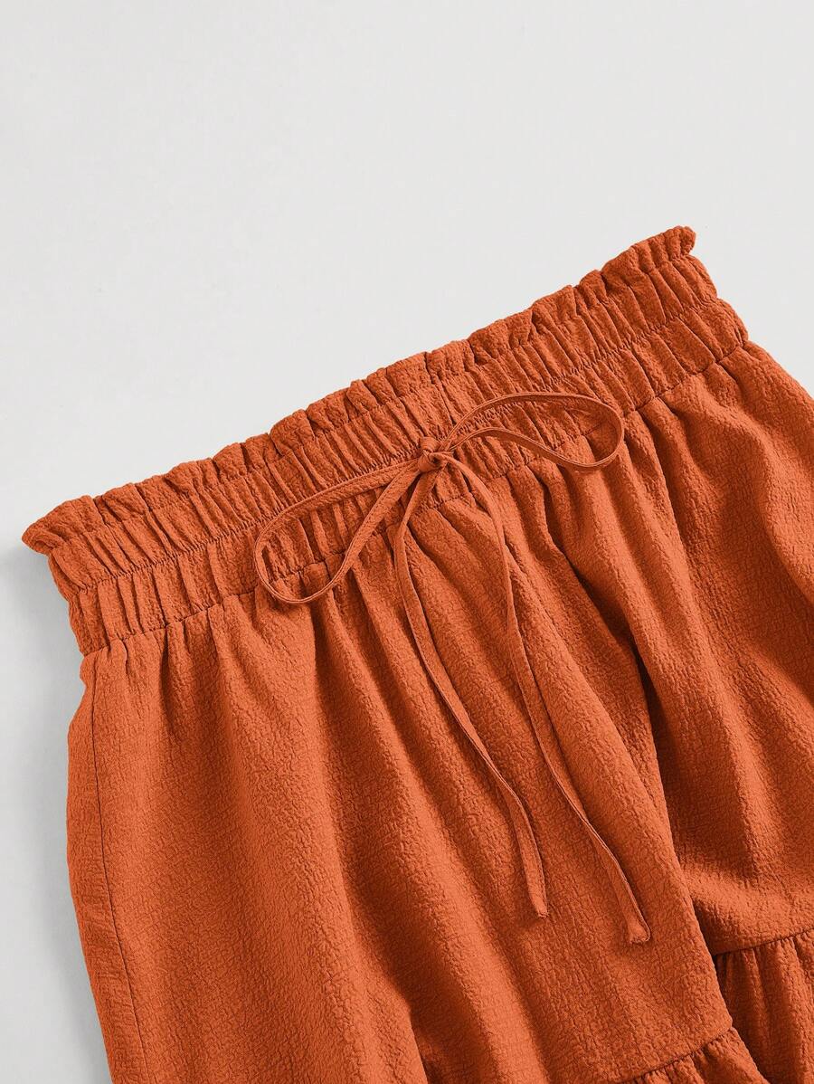 LEONOR. Saia Midi Evasê em Linho | Terracota | Estilo Boho Verão