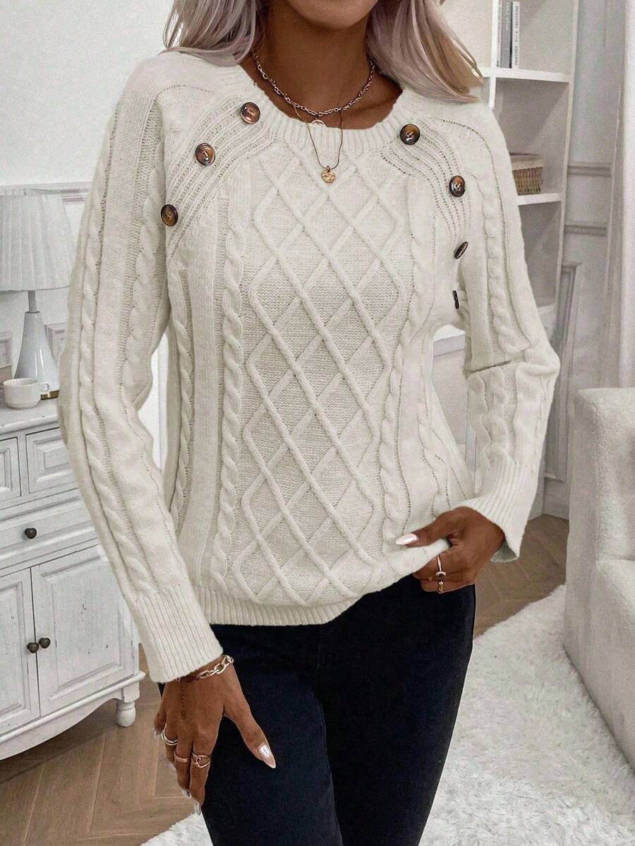 Francisca - Malha com Botões Camisola