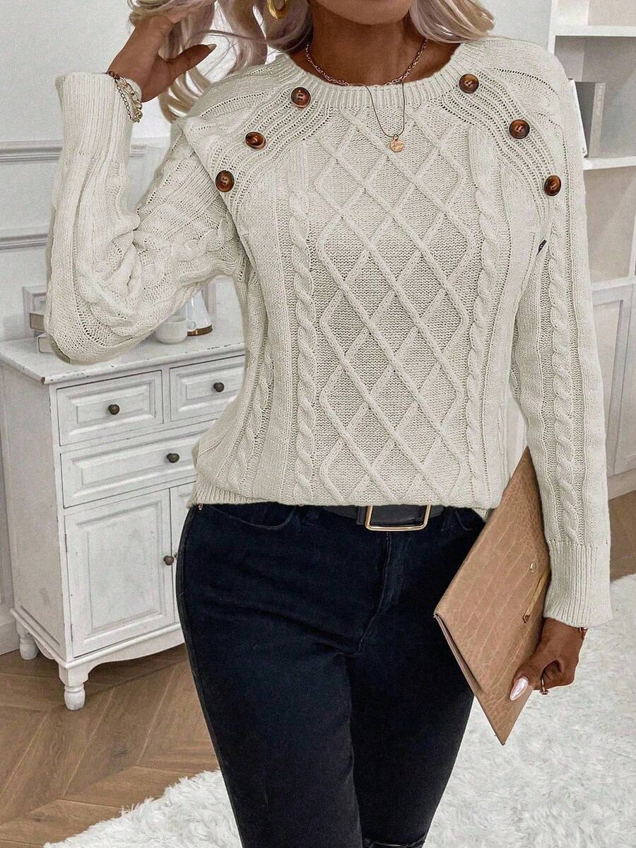 Francisca - Malha com Botões Camisola