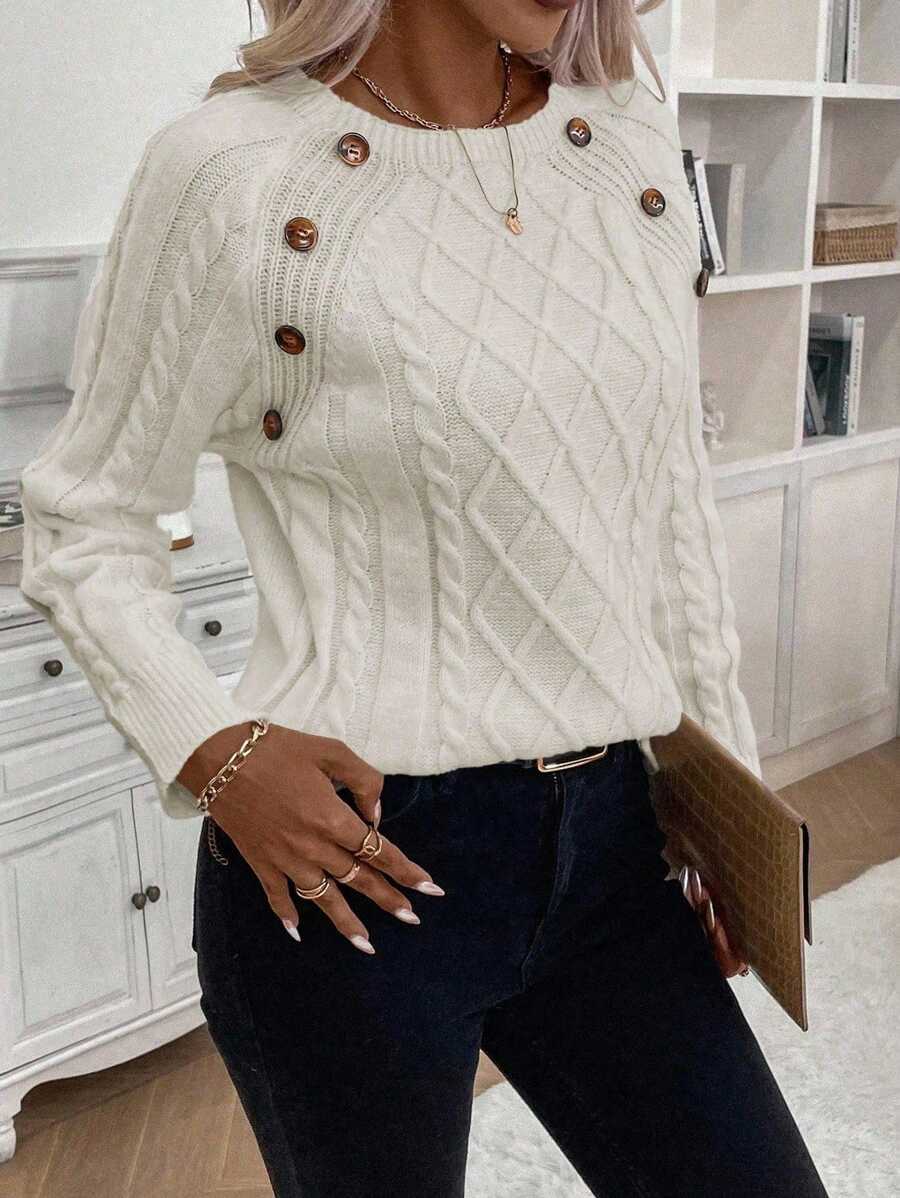 Francisca - Malha com Botões Camisola