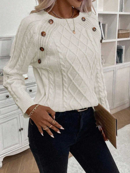 Francisca - Malha com Botões Camisola
