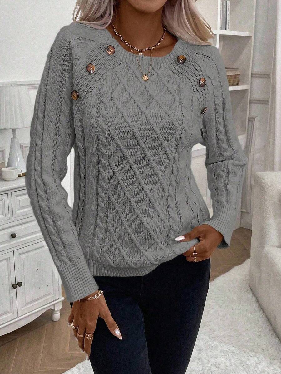 Francisca - Malha com Botões Camisola
