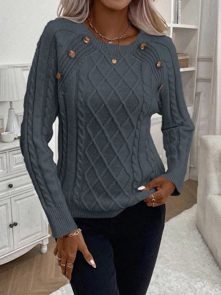 Francisca - Malha com Botões Camisola