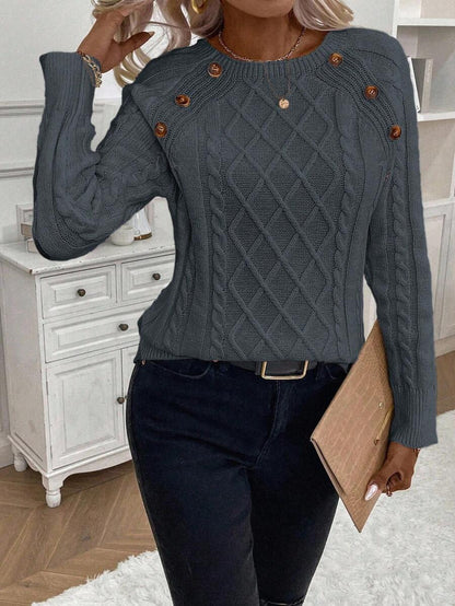 Francisca - Malha com Botões Camisola