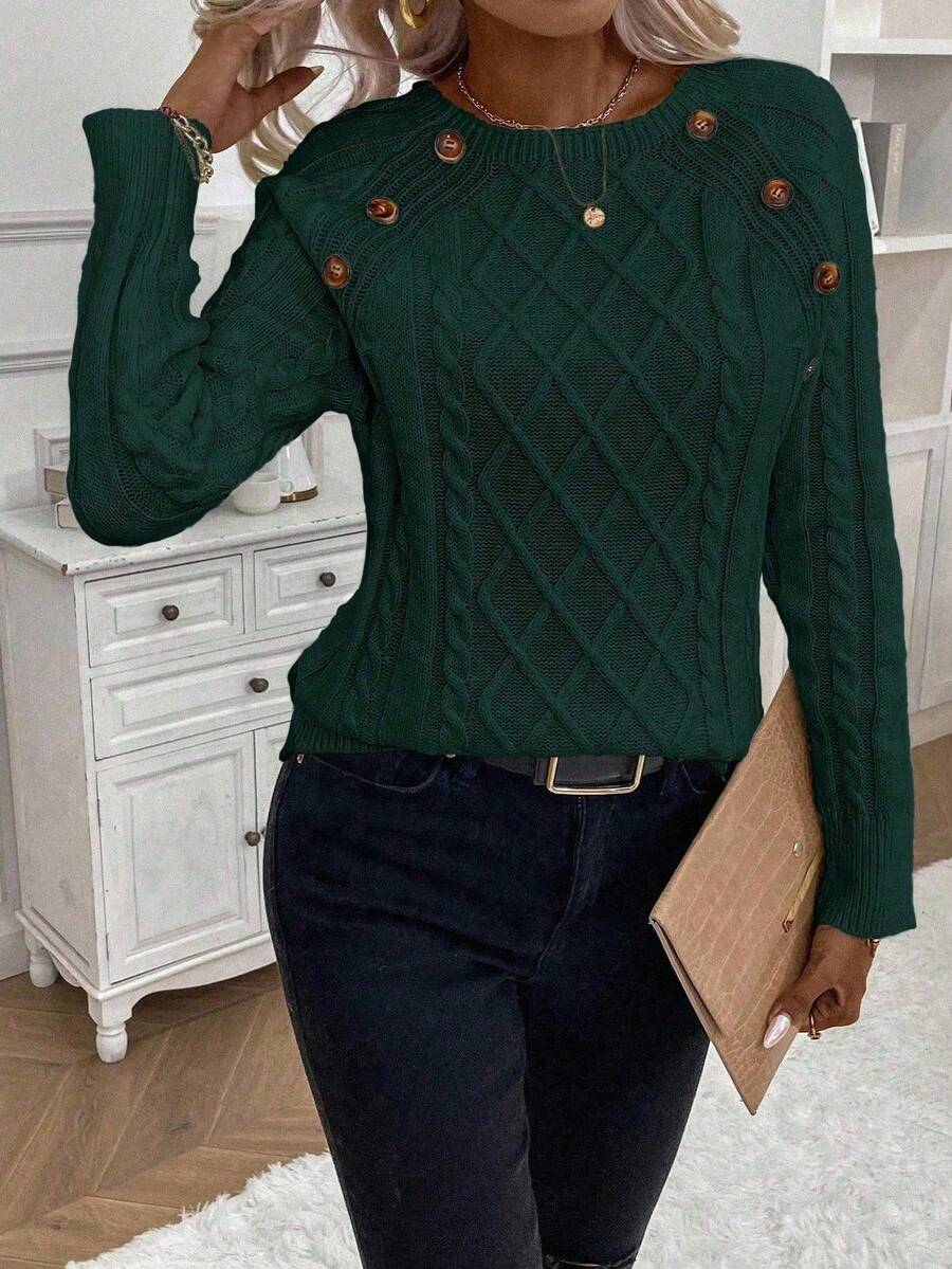 Francisca - Malha com Botões Camisola