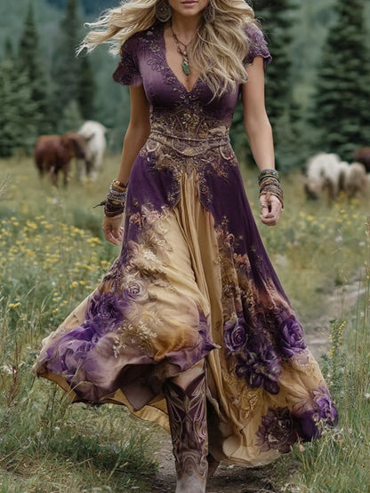 Serena - Vestido Floral Maxi Curto