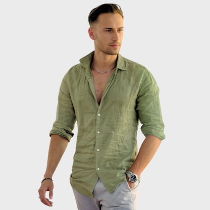 Leonardo - Camisa Casual de Lino