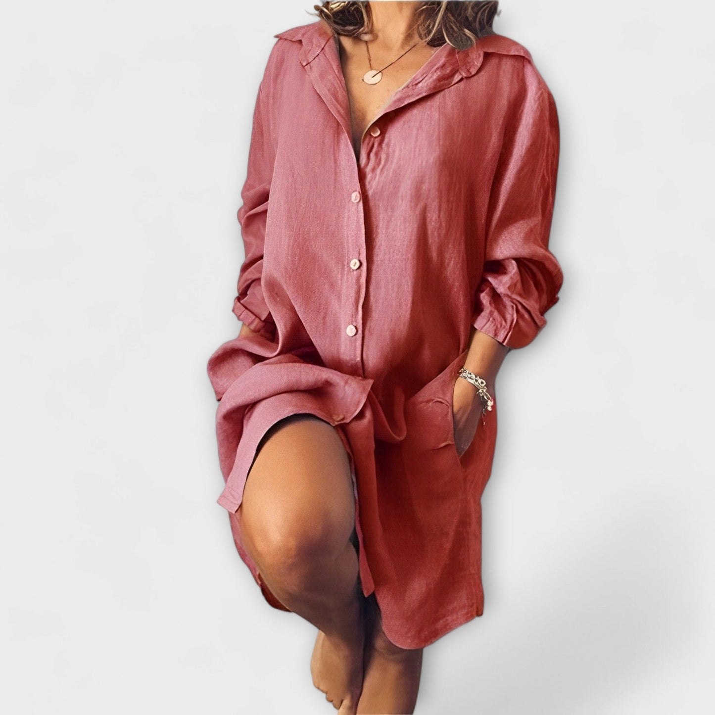 Clara - Camisa Casual de Linho