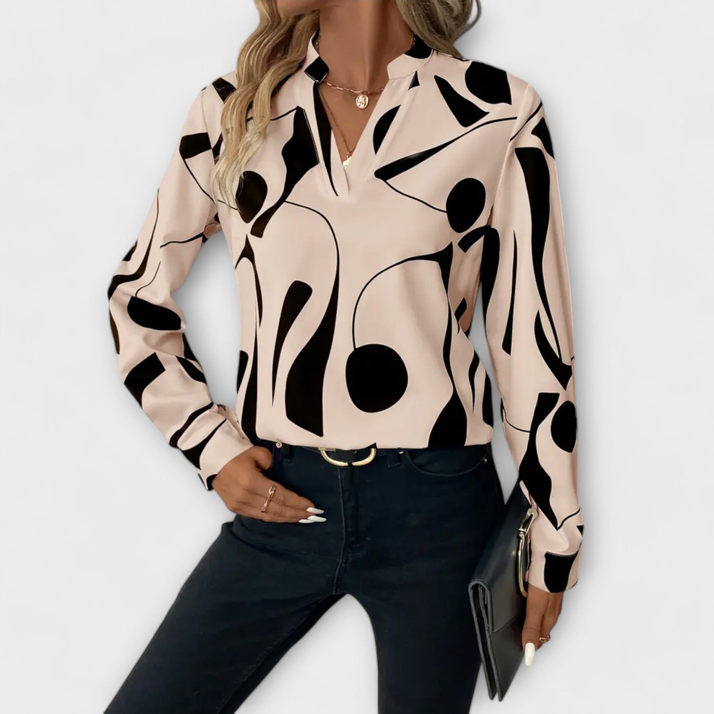 Catarina - Elegante blusa de manga larga