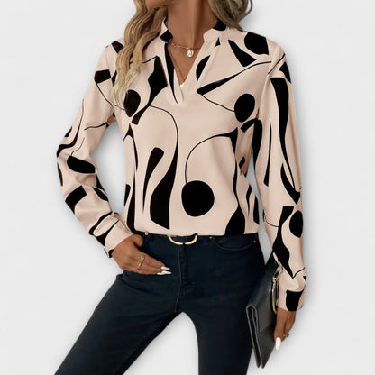 Catarina - Elegante blusa de manga larga