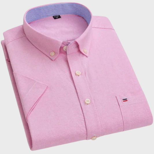Mateus - Camisa Clássica de Algodão com Estampa