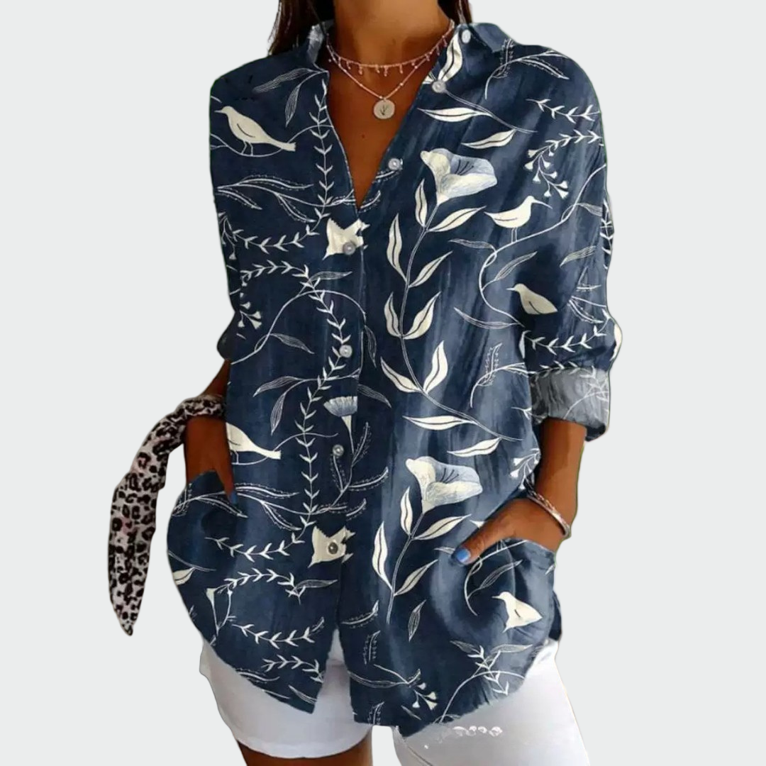 Camisa sofisticada con diseño floral