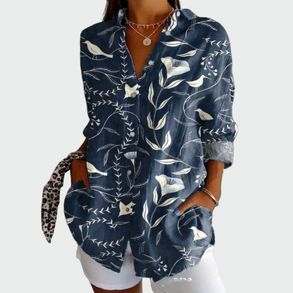 Camisa sofisticada con diseño floral