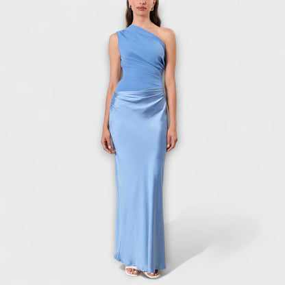 Luna - Vestido Assimétrico de Cetim