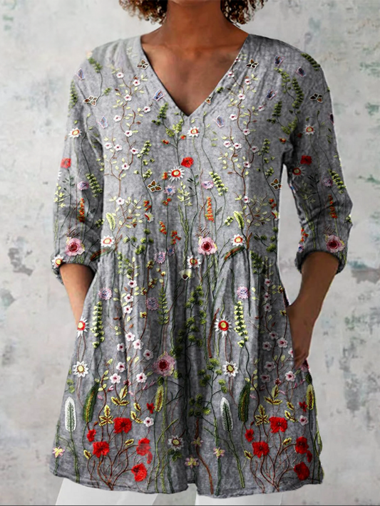 Amelie | Blusa Longa com Decote em V Elegante