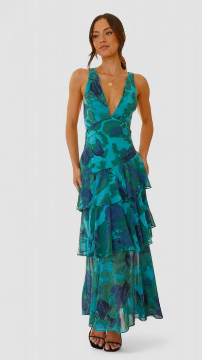 Eli - Vestido Maxi Elegante para o Verão
