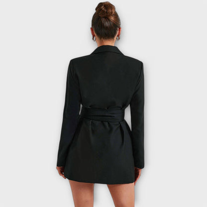 Blazer Vestido com Decote em V