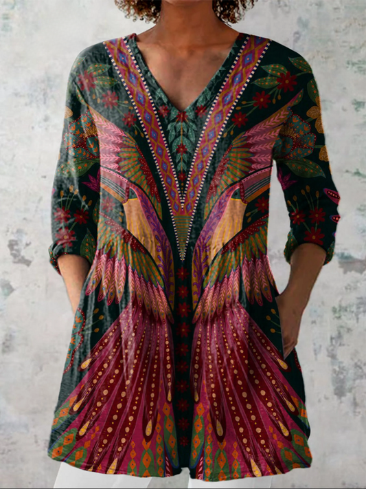 Manon | Blusa Longa com Decote em V Elegante