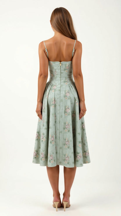Odete - Midi Dress with Structured Bodice