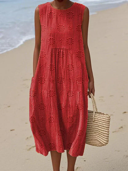 Franca - Vestido Sem Mangas em Algodão