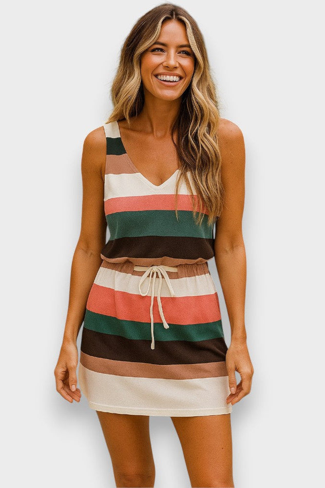 Gema - Mini Vestido Listrado