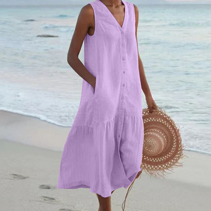 Celeste - Vestido Elegante com Decote em V