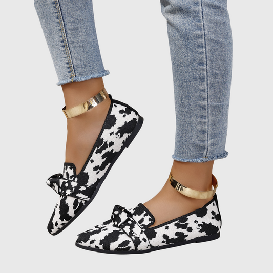 Mara - Confortáveis Mocassins com Estampa de Dálmata