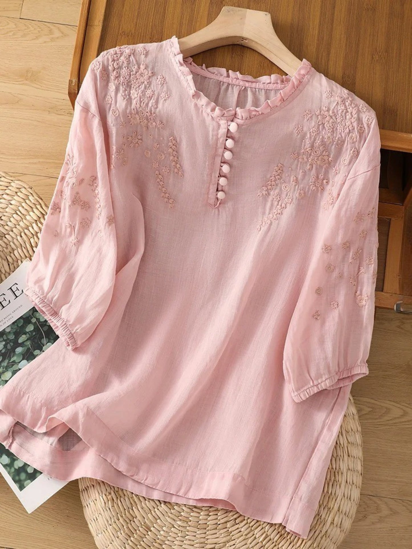Cassiana - Camisa de Algodão e Linho