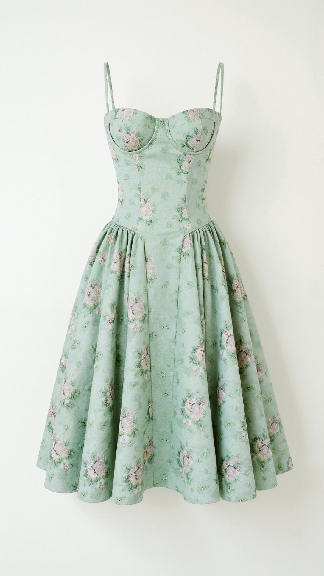Odete - Midi Dress with Structured Bodice