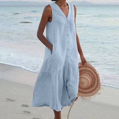 Celeste - Vestido Elegante com Decote em V
