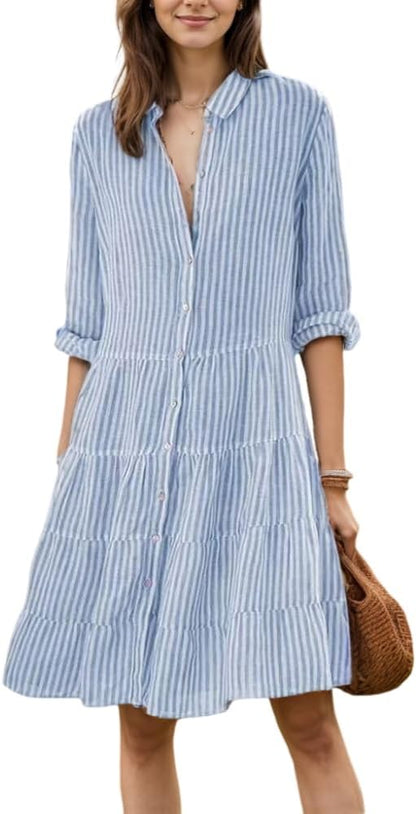 Ana - Vestido de Verão Listrado