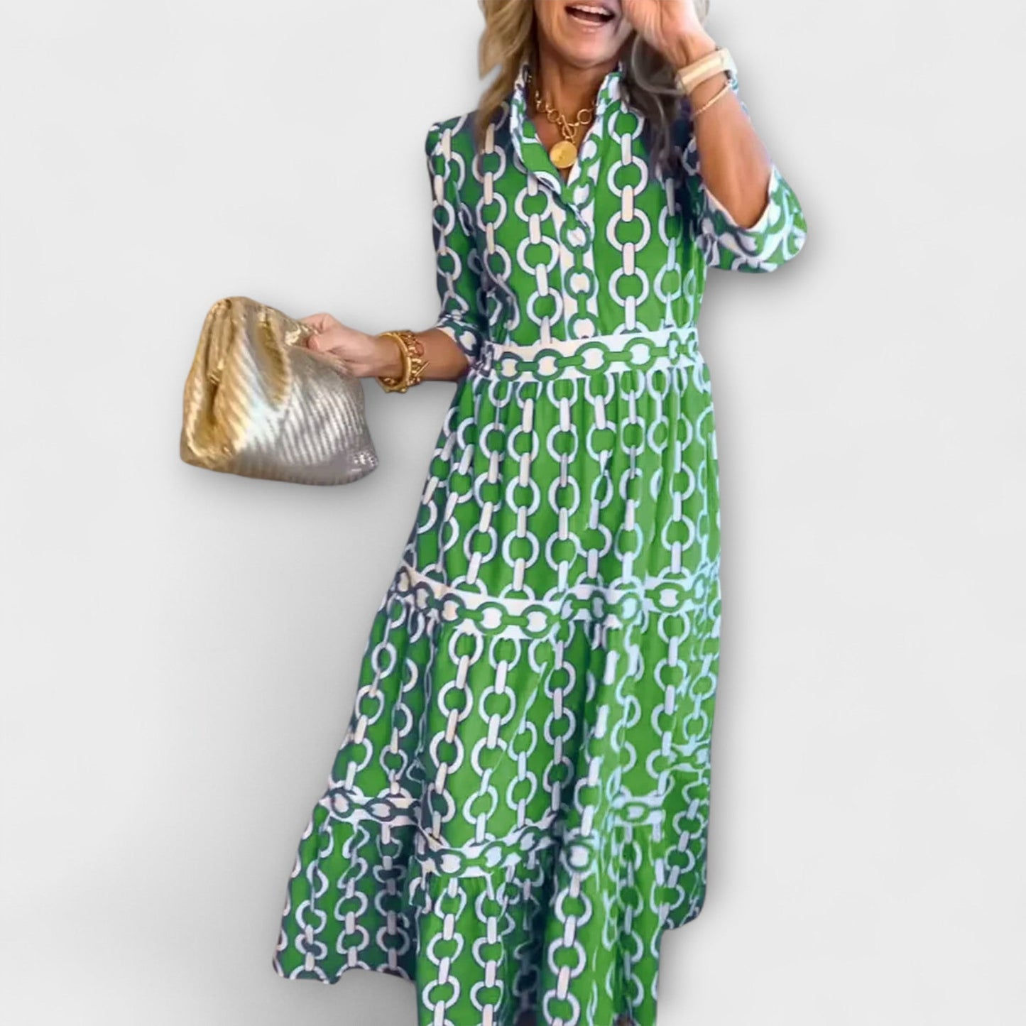 Sofia - Midi Dress with Chains