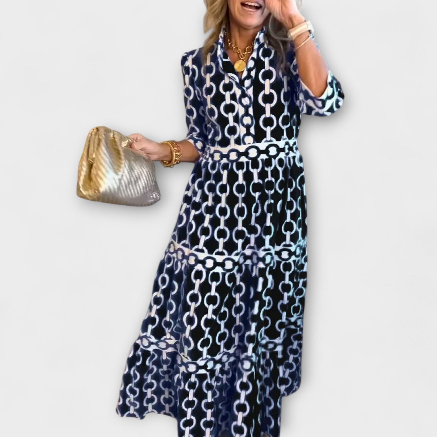 Sofia - Midi Dress with Chains